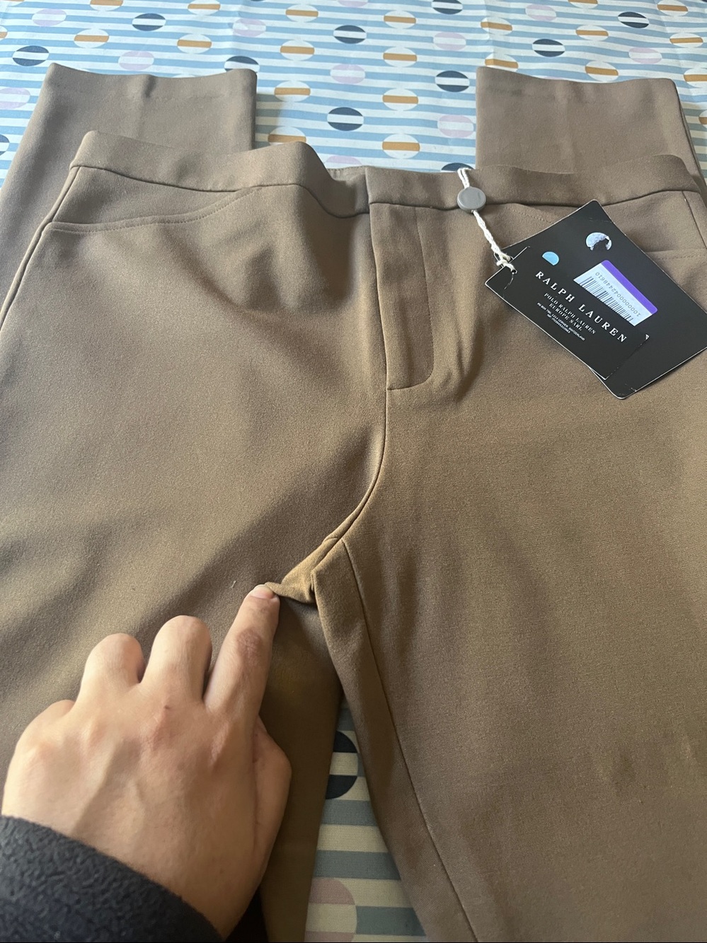 Ralph Lauren Women’s Brown Katherine Pants Viscose Doubleknit Size L